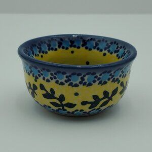 Polish Pottery Sunnyside Up Dipping Bowl Prep Bowl Pinch Bowl Small Unikat Bowl